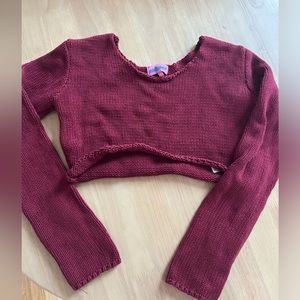 Edikted Cropped Knitted Long Sleeve Top